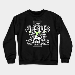 Jesus Was Woke - Agender Pride Crewneck Sweatshirt